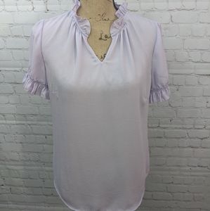 🌸Buy 1 Get 1 Free🌸 Talbots Purple Ruffled Shirt Medium🌸